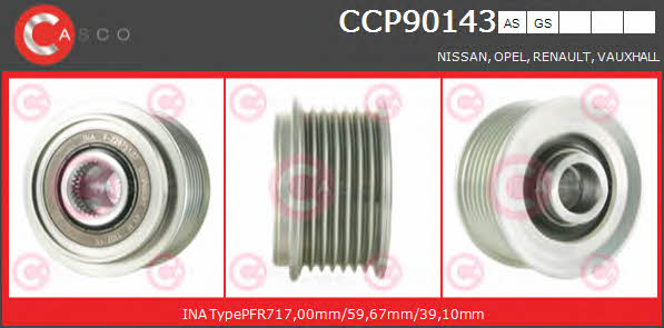 Casco CCP90143AS Belt pulley generator CCP90143AS