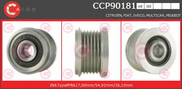Casco CCP90181AS Belt pulley generator CCP90181AS