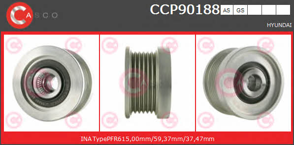 Casco CCP90188AS Belt pulley generator CCP90188AS