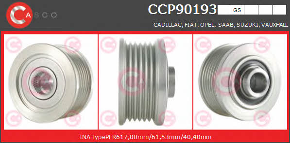 Casco CCP90193GS Belt pulley generator CCP90193GS
