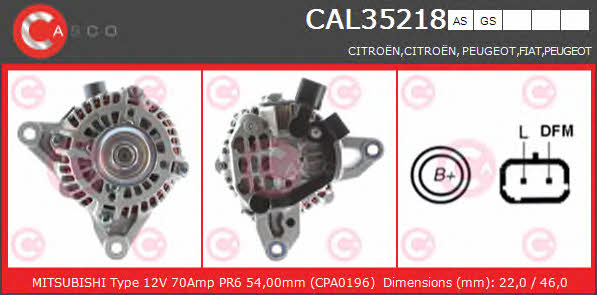 Casco CAL35218AS Alternator CAL35218AS