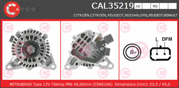 Casco CAL35219AS Alternator CAL35219AS