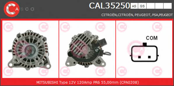 Casco CAL35250AS Alternator CAL35250AS