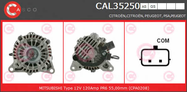 Casco CAL35250GS Alternator CAL35250GS