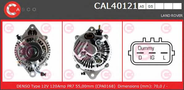 Casco CAL40121AS Alternator CAL40121AS