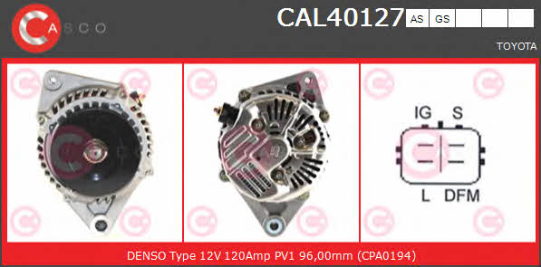 Casco CAL40127AS Alternator CAL40127AS