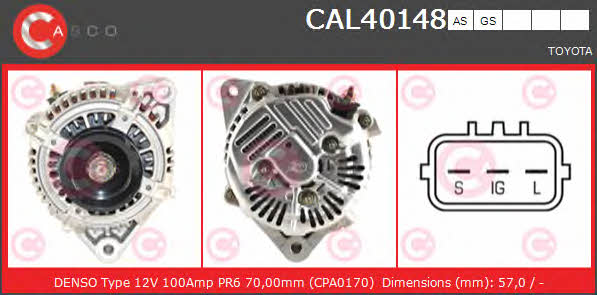 Casco CAL40148AS Alternator CAL40148AS