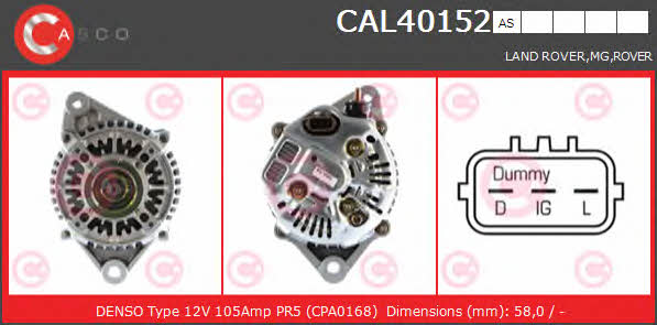 Casco CAL40152AS Alternator CAL40152AS