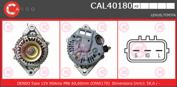 Casco CAL40180AS Alternator CAL40180AS