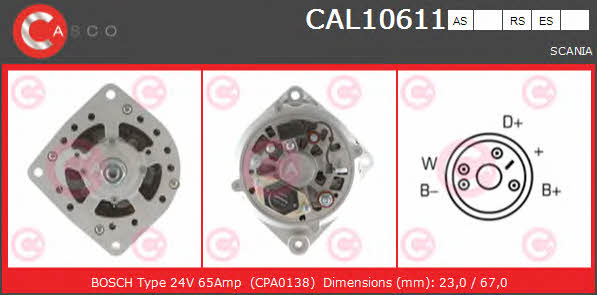 Casco CAL10611AS Alternator CAL10611AS