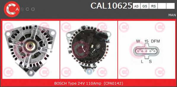 Casco CAL10625AS Alternator CAL10625AS CAL10625AS Casco Alternator