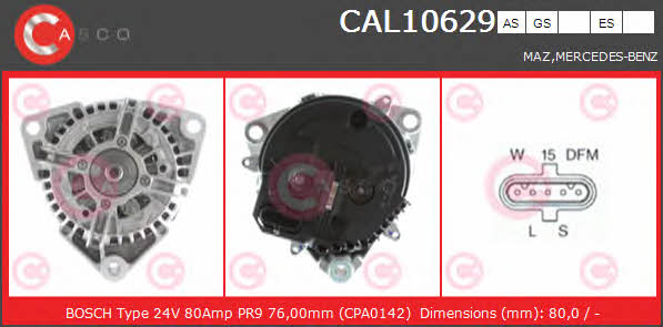 Casco CAL10629GS Alternator CAL10629GS