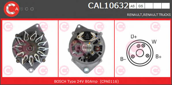 CAL10632AS Casco Alternator