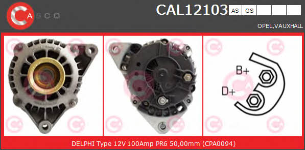 Casco CAL12103GS Alternator CAL12103GS