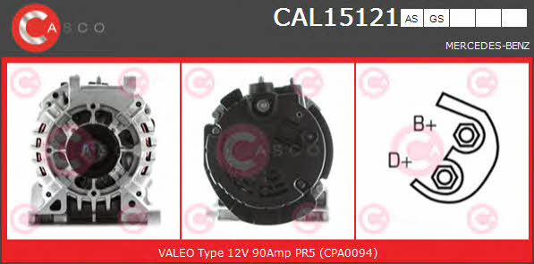 Casco CAL15121AS Alternator CAL15121AS