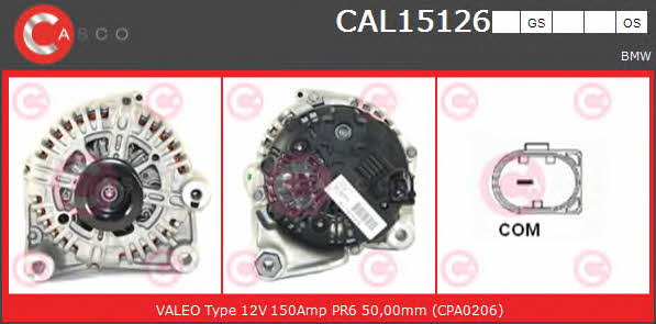 Casco CAL15126OS Alternator CAL15126OS