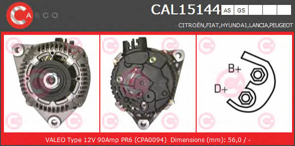 Casco CAL15144GS Alternator CAL15144GS