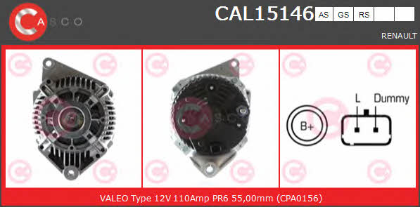 Casco CAL15146AS Alternator CAL15146AS