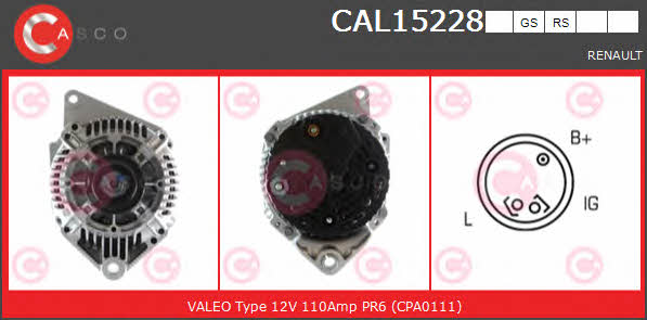 Casco CAL15228RS Alternator CAL15228RS