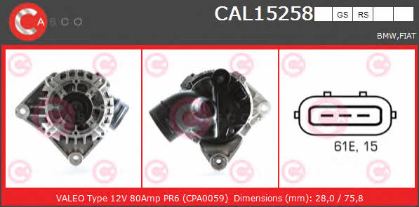 Casco CAL15258GS Alternator CAL15258GS