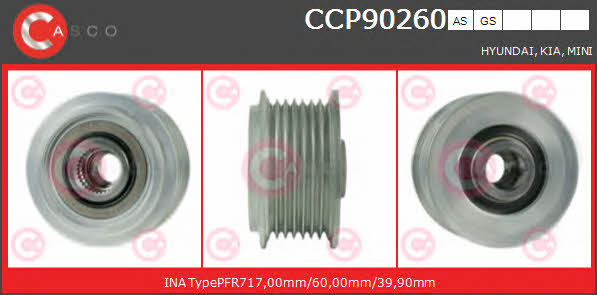 Casco CCP90260AS Belt pulley generator CCP90260AS