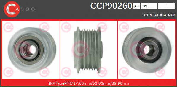 CCP90260AS Casco Belt pulley generator