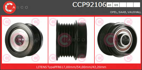 Casco CCP92106AS Belt pulley generator CCP92106AS