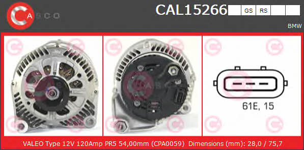 Casco CAL15266RS Alternator CAL15266RS