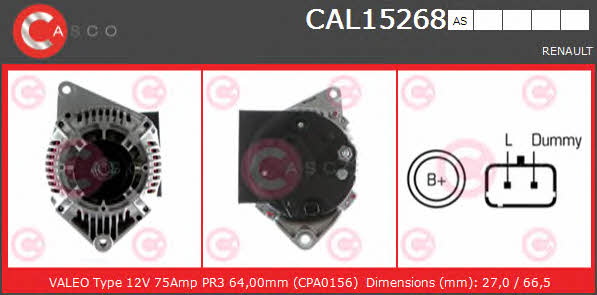 Casco CAL15268AS Alternator CAL15268AS