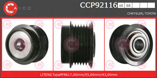 CCP92116AS Casco Belt pulley generator
