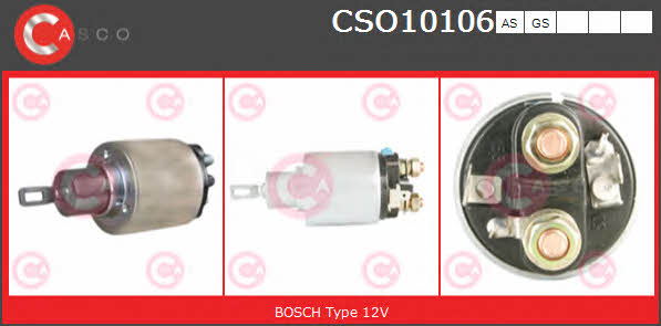 Casco CSO10106AS Solenoid switch, starter CSO10106AS