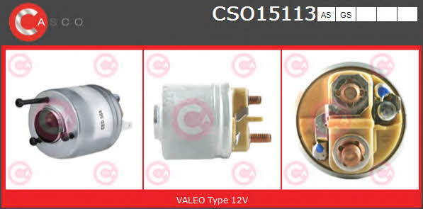 Casco CSO15113AS Solenoid switch, starter CSO15113AS