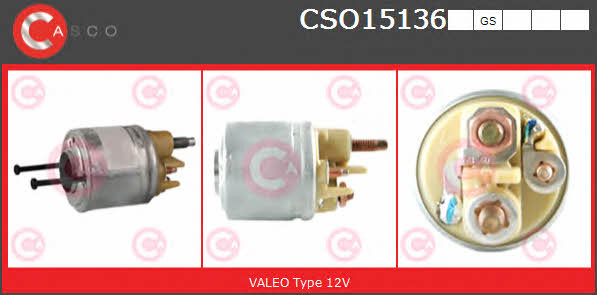 Casco CSO15136GS Solenoid switch, starter CSO15136GS