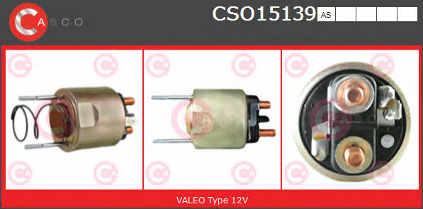 Casco CSO15139AS Solenoid switch, starter CSO15139AS