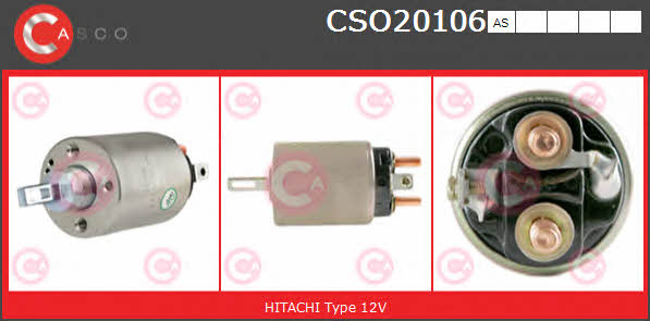 Casco CSO20106AS Solenoid switch, starter CSO20106AS