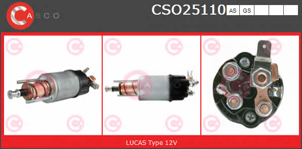 Casco CSO25110AS Solenoid switch, starter CSO25110AS CSO25110AS Casco Solenoid switch, starter