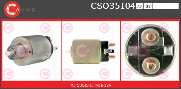 Casco CSO35104AS Solenoid switch, starter CSO35104AS
