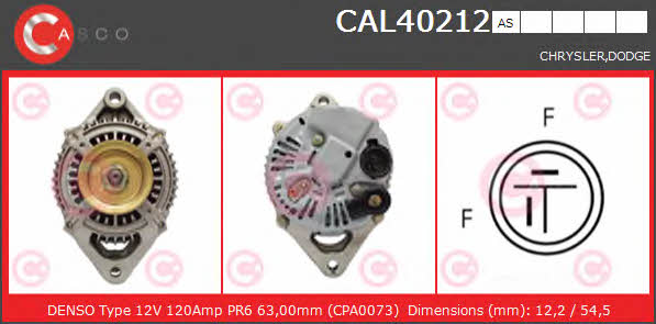 Casco CAL40212AS Alternator CAL40212AS