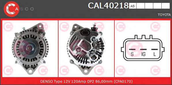 Casco CAL40218AS Alternator CAL40218AS