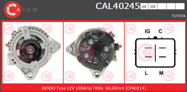 Casco CAL40245AS Alternator CAL40245AS