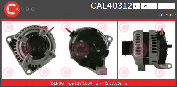 Alternator Chrysler: CAL40312AS Casco Alternator