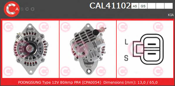 Casco CAL41102GS Alternator CAL41102GS