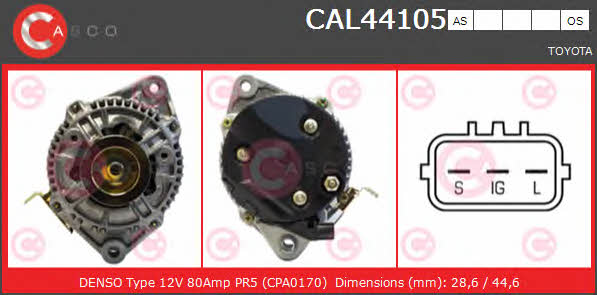Casco CAL44105AS Alternator CAL44105AS
