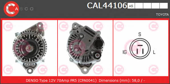 Casco CAL44106AS Alternator CAL44106AS