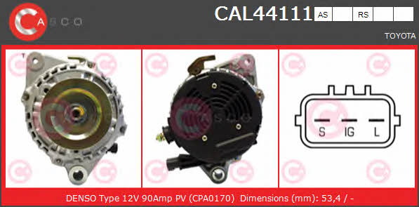 Casco CAL44111RS Alternator CAL44111RS