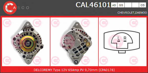 Casco CAL46101OS Alternator CAL46101OS