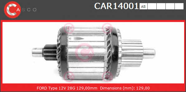 Casco CAR14001AS Armature, starter CAR14001AS