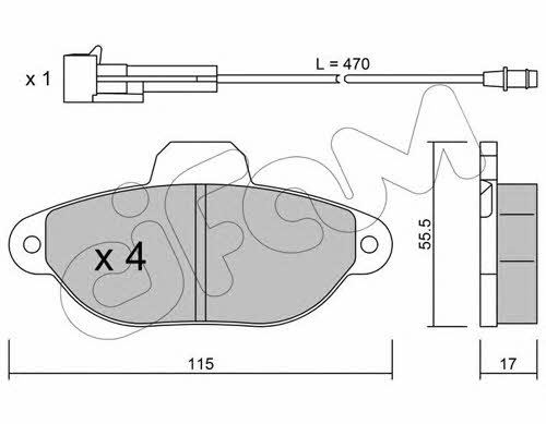 Cifam 822-159-0 Brake Pad Set, disc brake 8221590