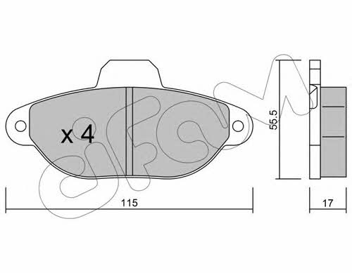 Cifam 822-159-1 Brake Pad Set, disc brake 8221591