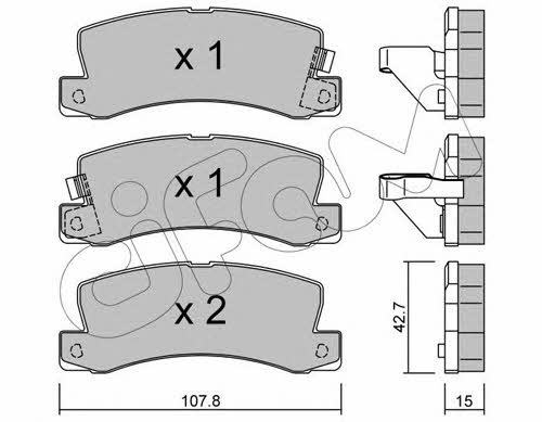 Cifam 822-161-0 Brake Pad Set, disc brake 8221610